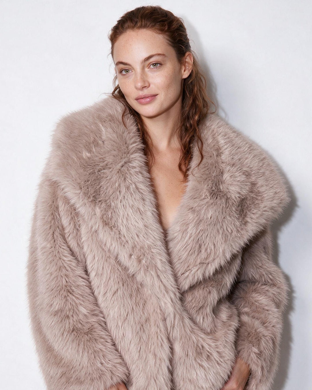 Zoe Oversized Collar Plush Jacket