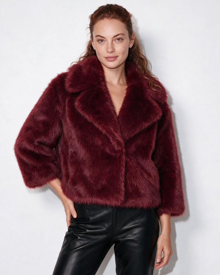 Zoe Oversized Collar Plush Jacket