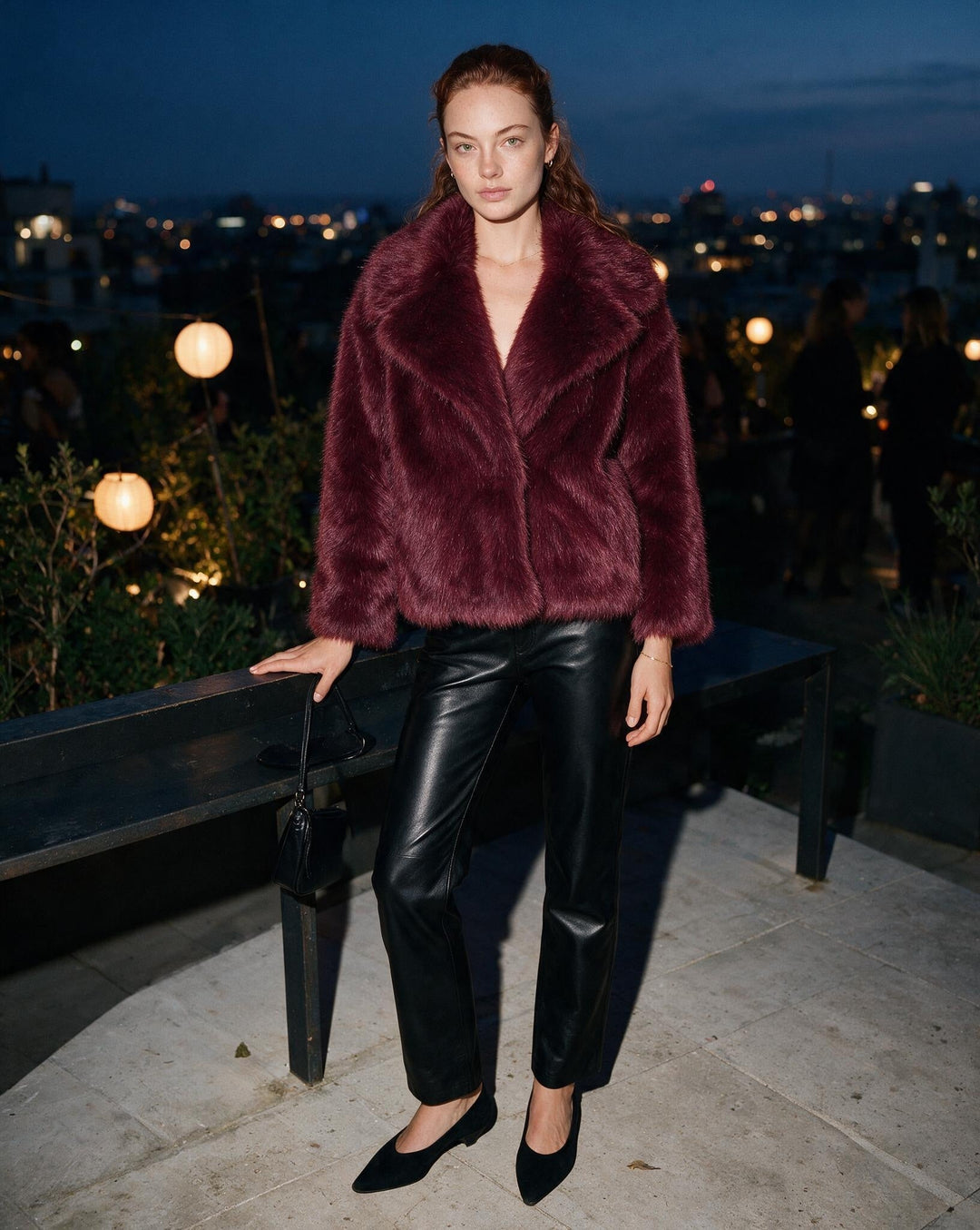 Zoe Oversized Collar Plush Jacket