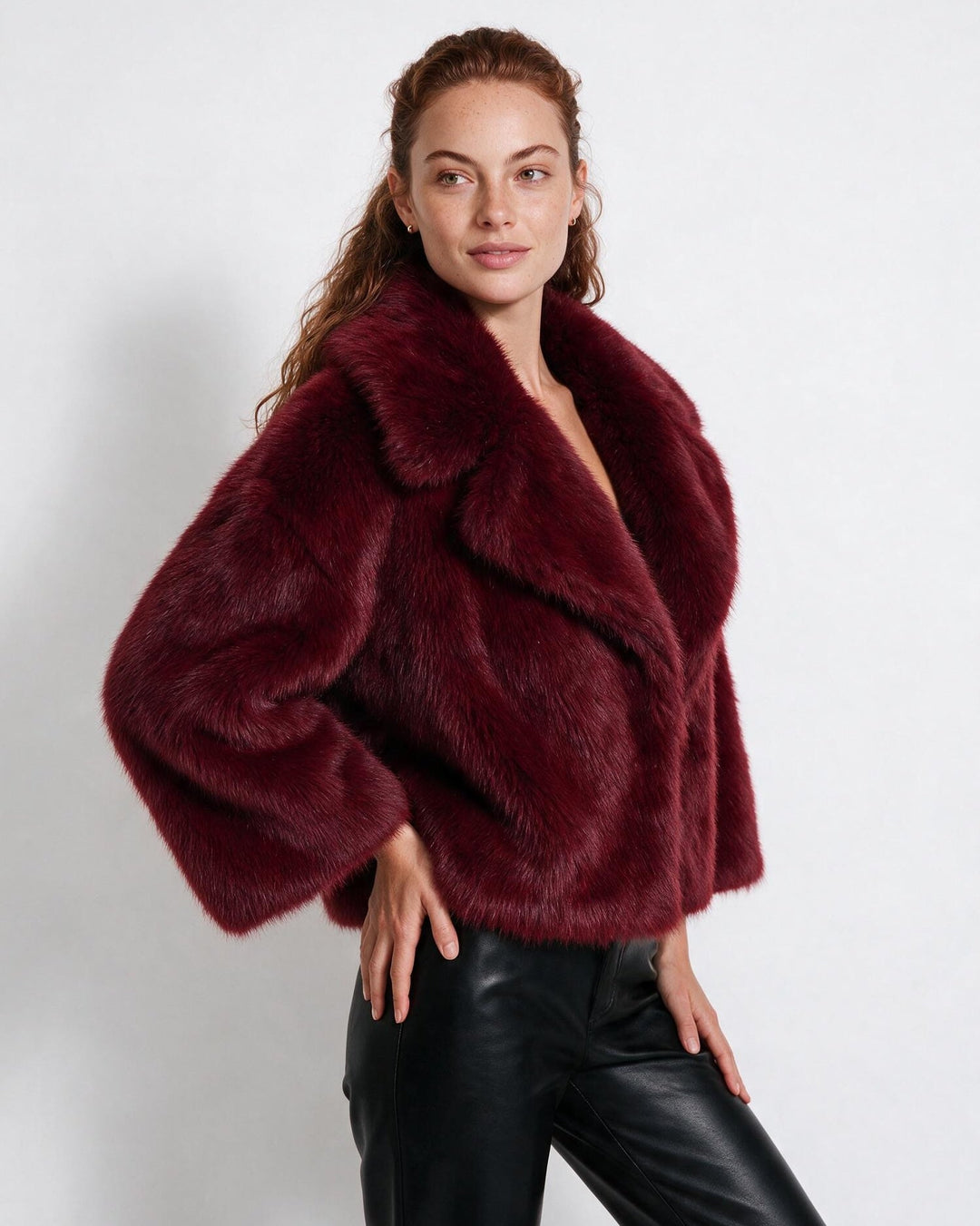 Zoe Oversized Collar Plush Jacket