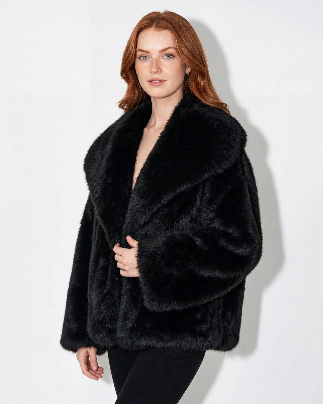 Astoria Plush Collar Cropped Jacket