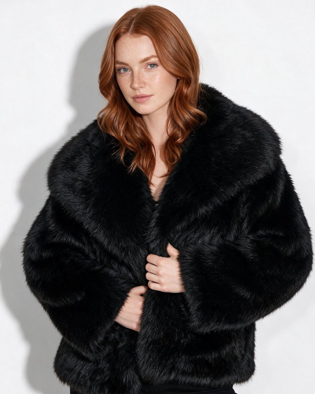 Astoria Plush Collar Cropped Jacket