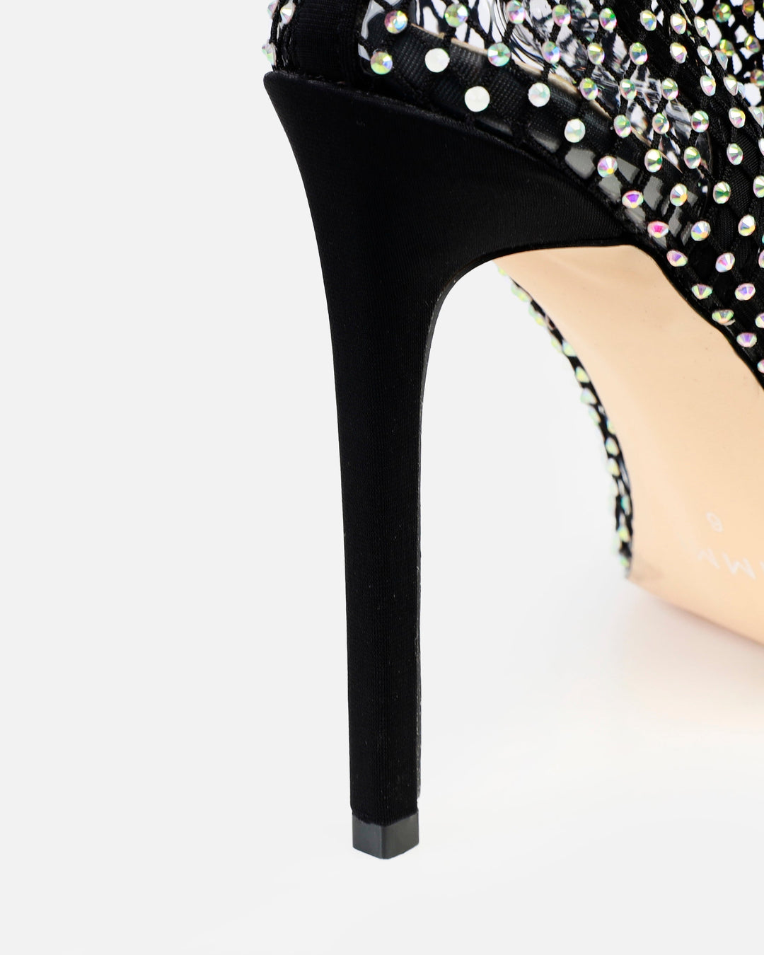 Prudence Crystal Mesh Ankle Boots