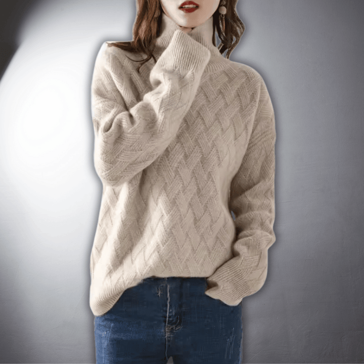 Jessenia Cable Turtleneck Sweater