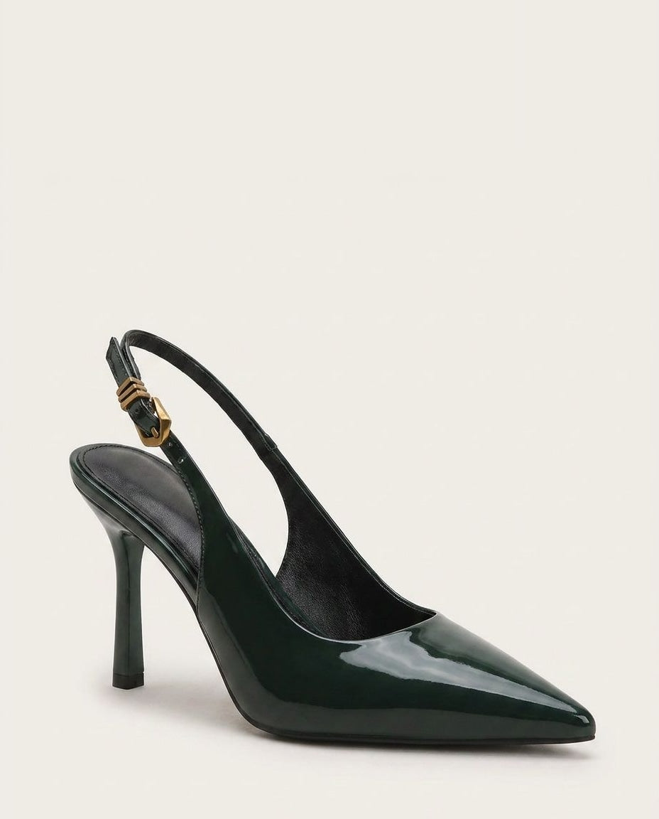 Ivy Pointed Toe Slingback Heels