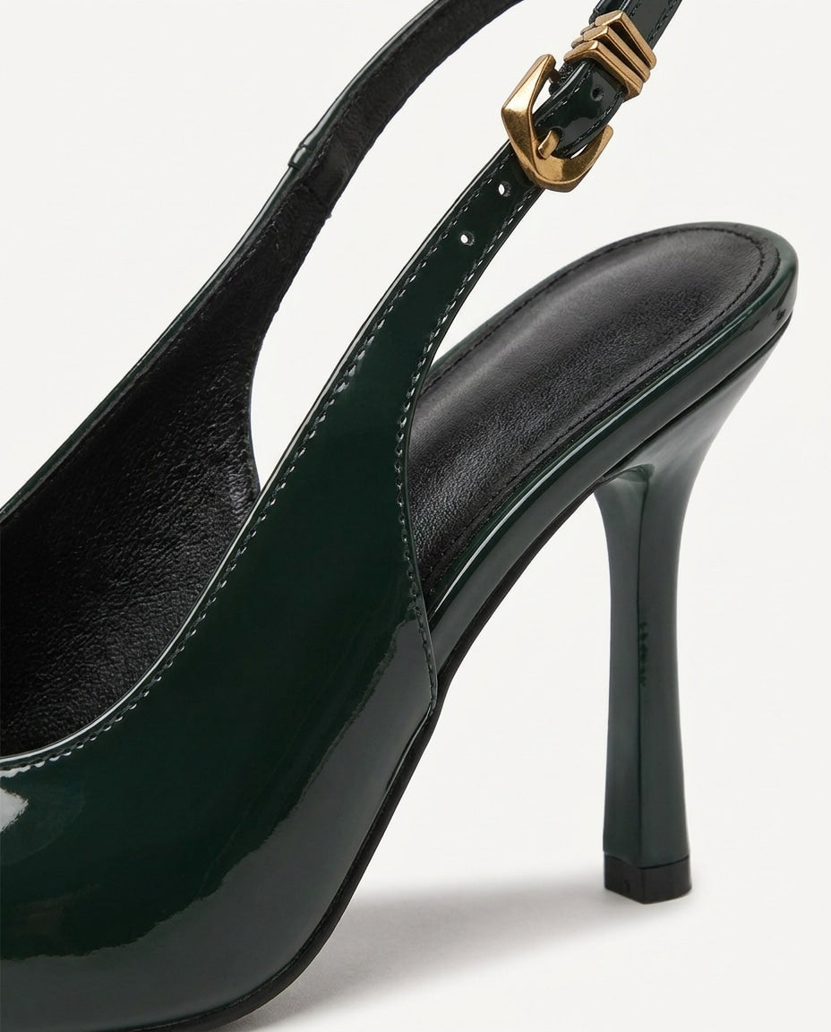 Ivy Pointed Toe Slingback Heels