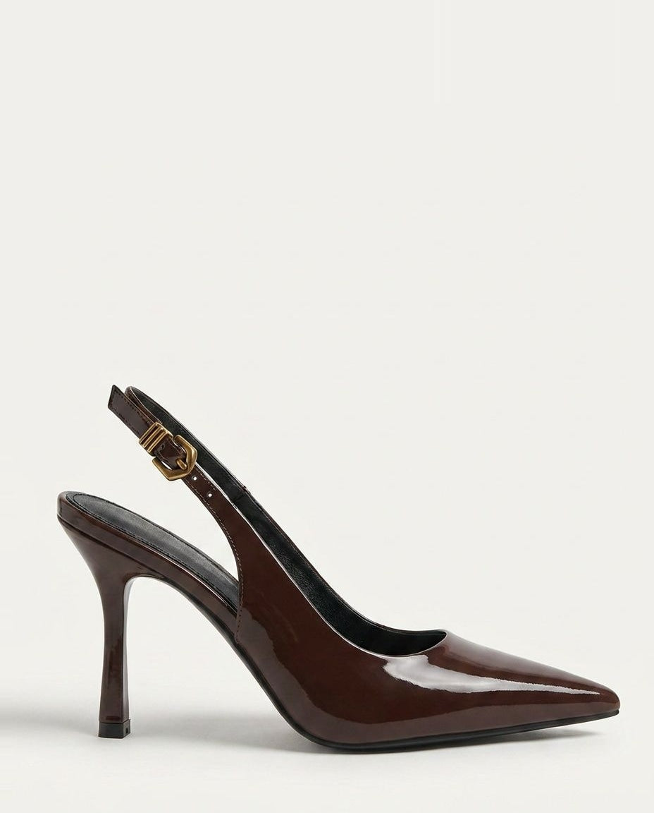 Ivy Pointed Toe Slingback Heels