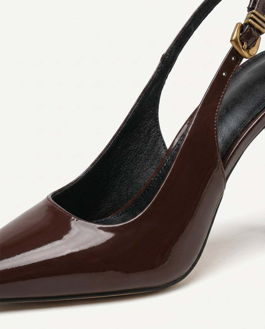 Ivy Pointed Toe Slingback Heels
