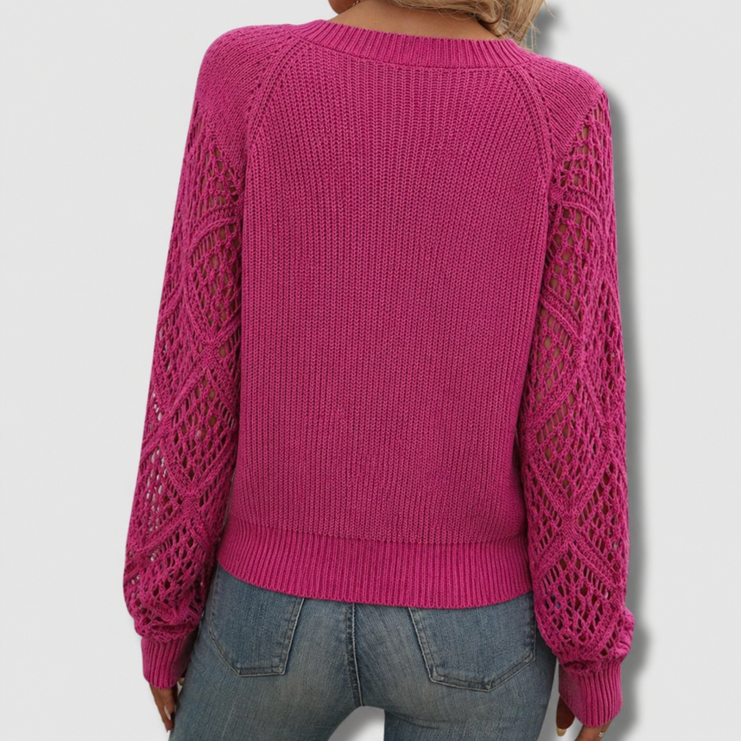 Henrietta Textured V-Neck Sweater