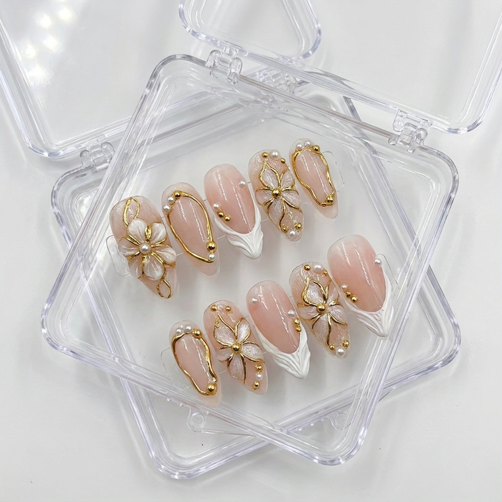 Blush Bloom French Press-On Nails