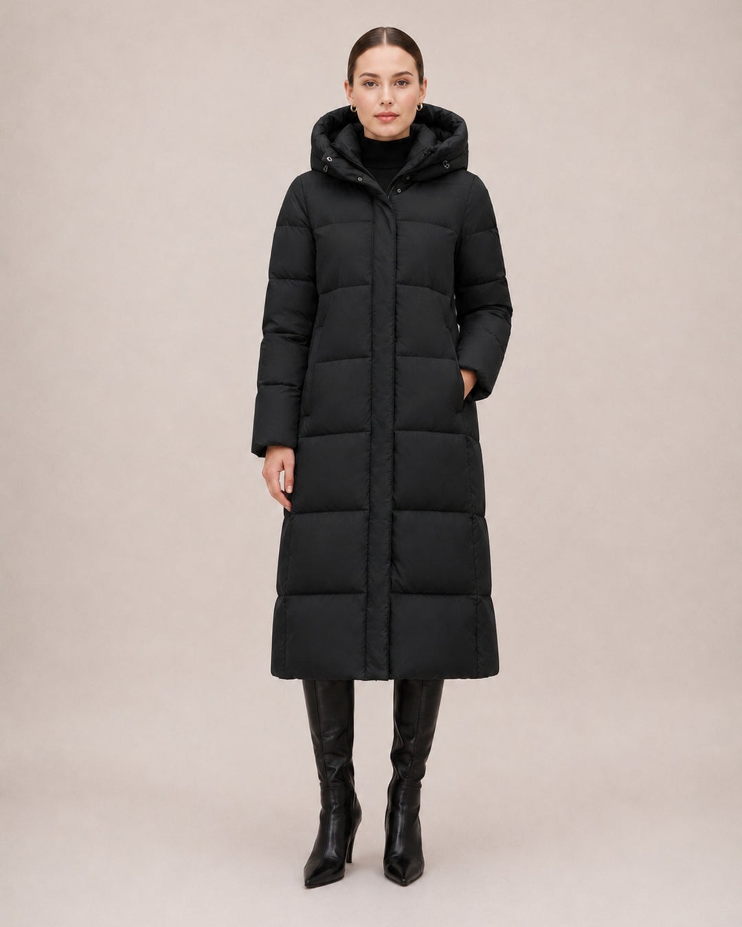 Milena Sculpted Longline Puffer Coat