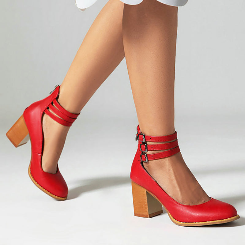 Casilda Aspen Strap Block Heel Booties