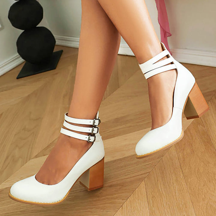 Casilda Aspen Strap Block Heel Booties