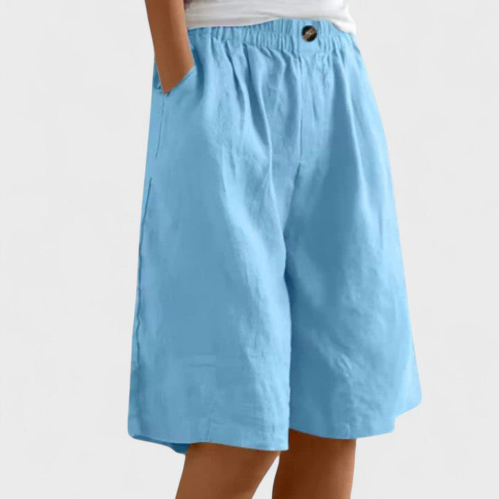 Katy Linen Blend Bermuda Shorts
