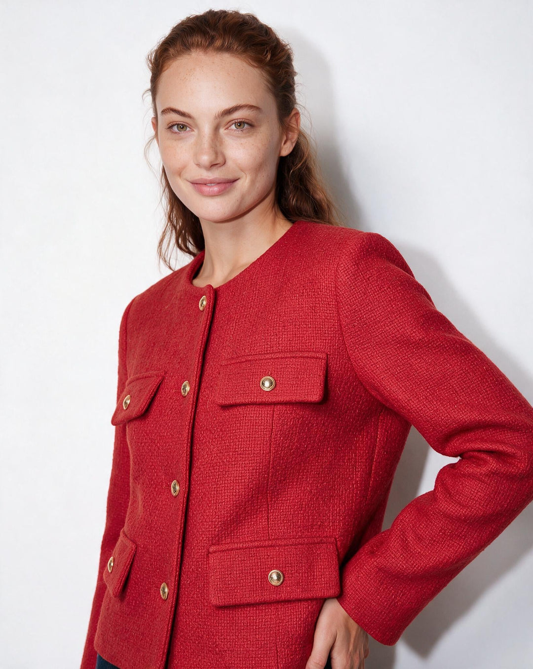 Fern Pocket Detail Cropped Jacket