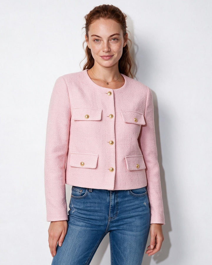 Fern Pocket Detail Cropped Jacket