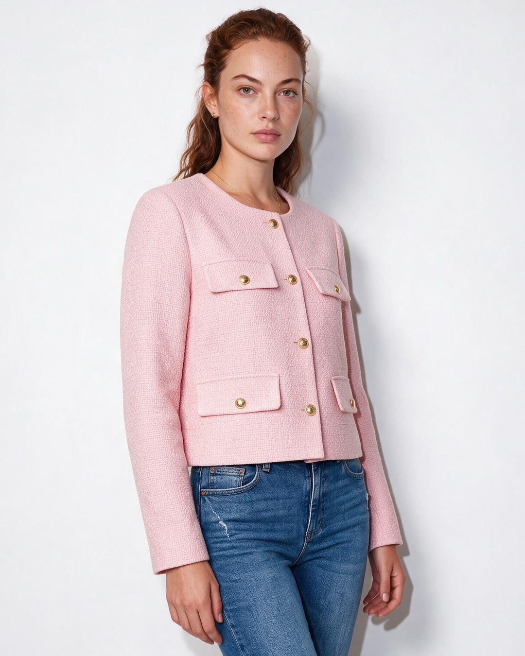 Fern Pocket Detail Cropped Jacket