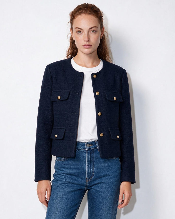 Fern Pocket Detail Cropped Jacket