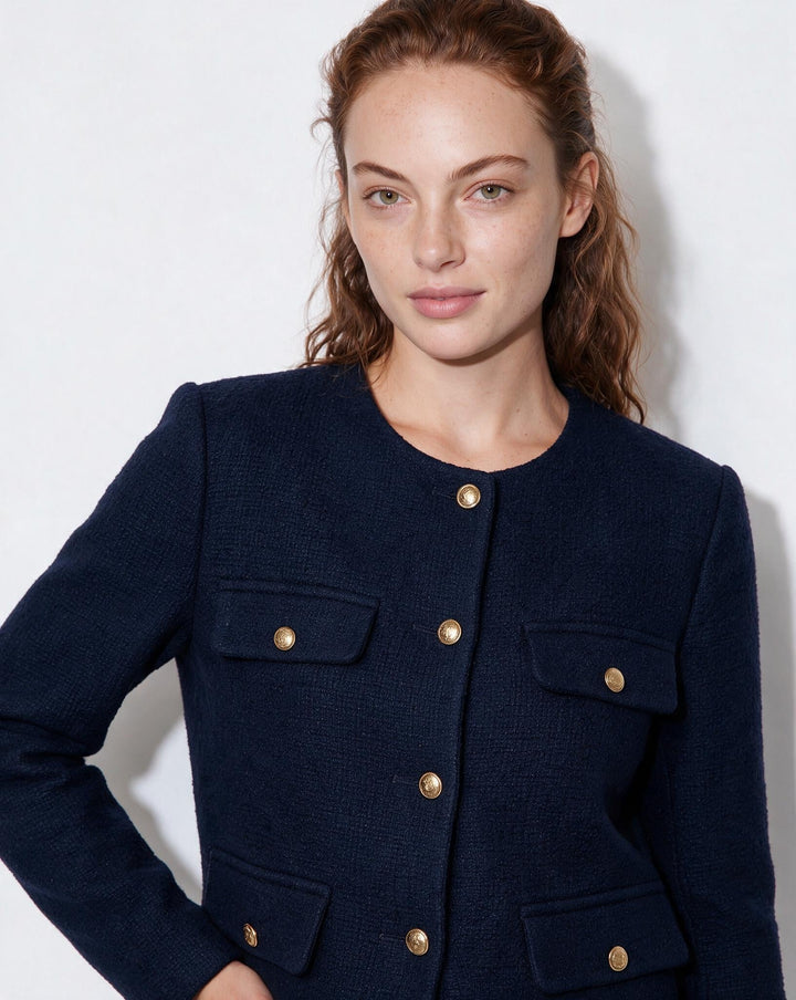 Fern Pocket Detail Cropped Jacket