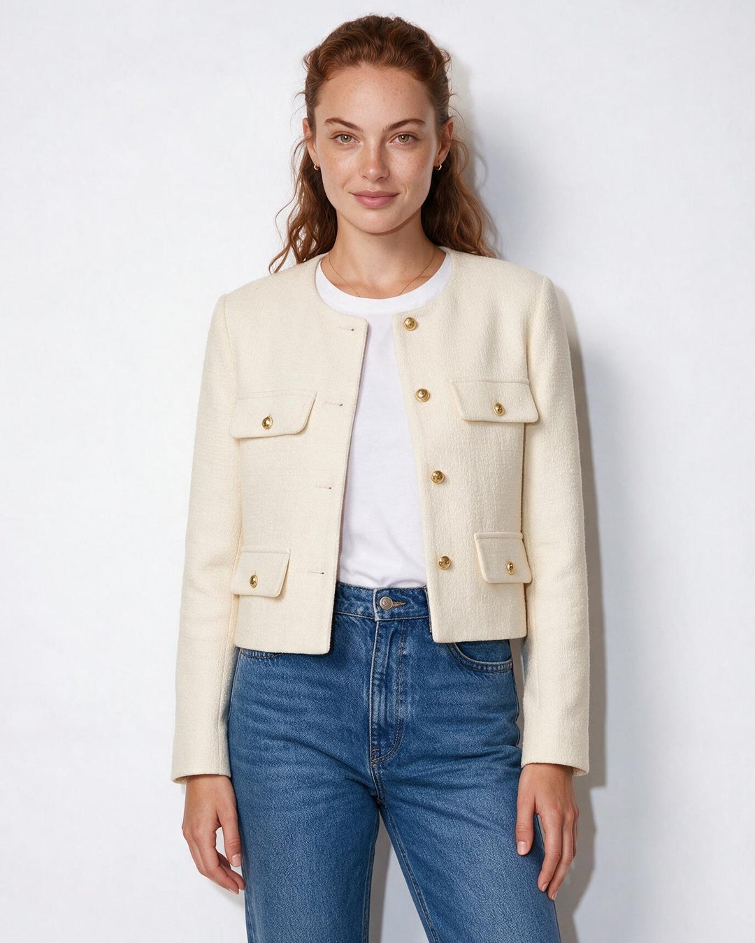 Fern Pocket Detail Cropped Jacket