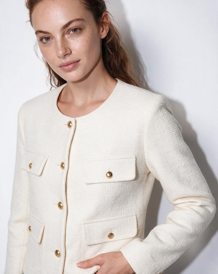 Fern Pocket Detail Cropped Jacket