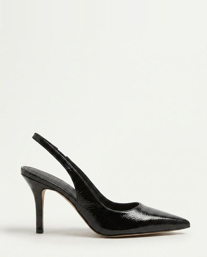 Jeanette Metallic Pointed Toe Slingback Heels