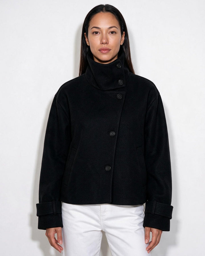 Asher High Neck Button Jacket