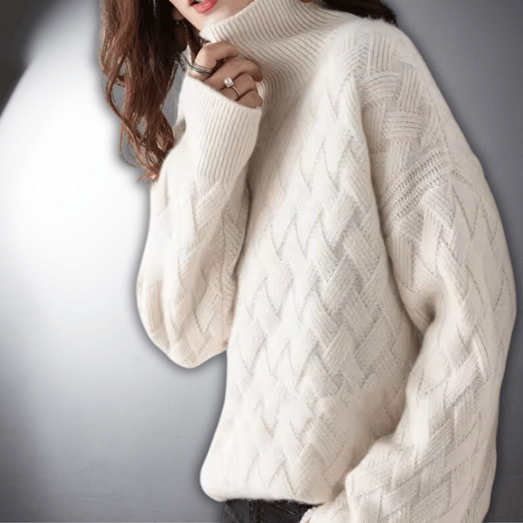Jessenia Cable Turtleneck Sweater
