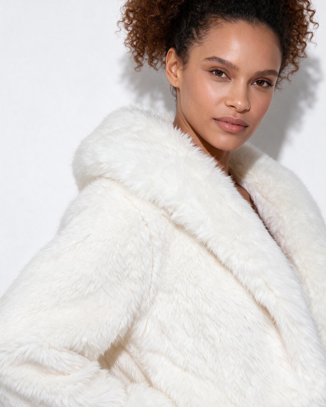 Cecelia Plush Hooded Cropped Jacket
