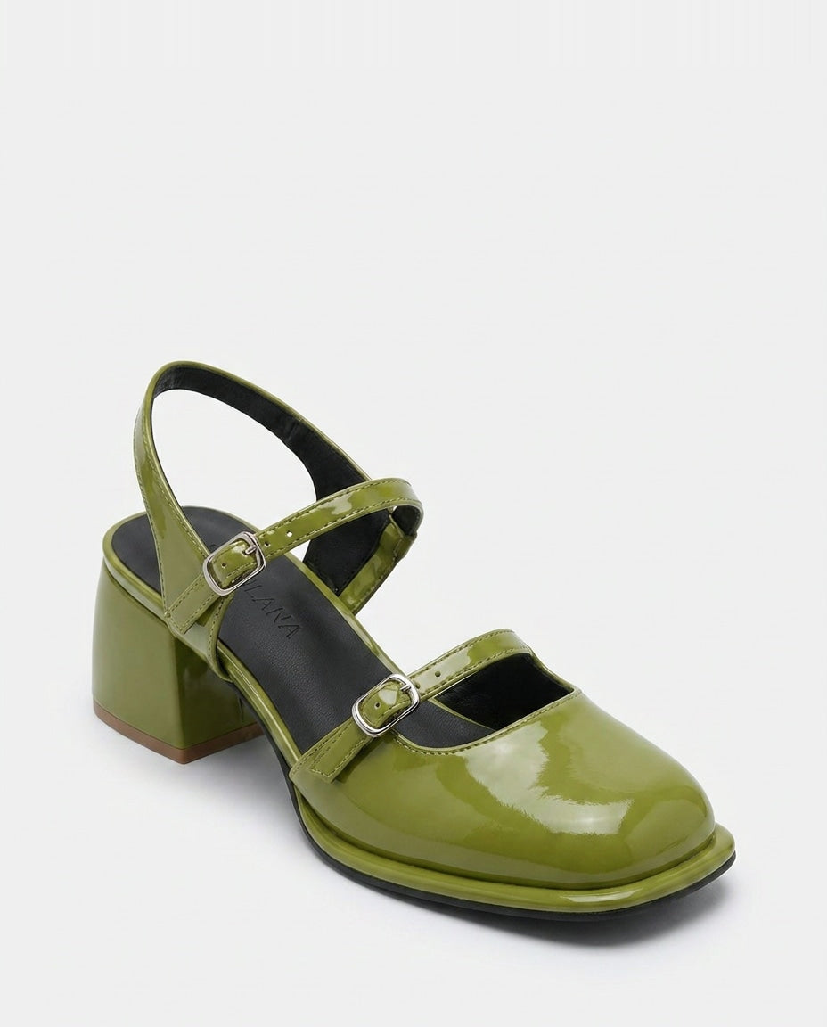 Iliana Double Strap Mary Jane Heels
