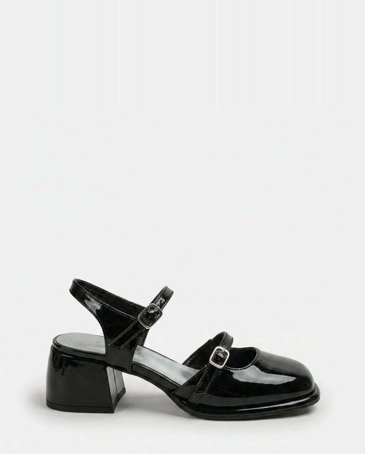 Iliana Double Strap Mary Jane Heels