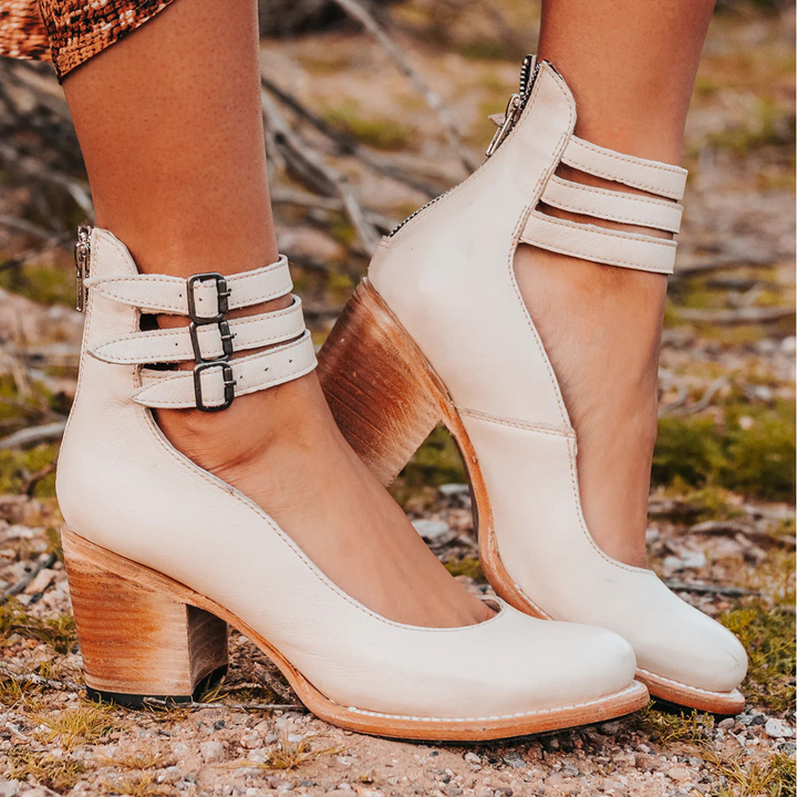 Valenne Buckled Cutout Heels