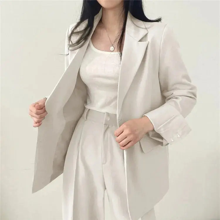 Katherine Essential Tailored Blazer & Wide-Leg Trouser Set