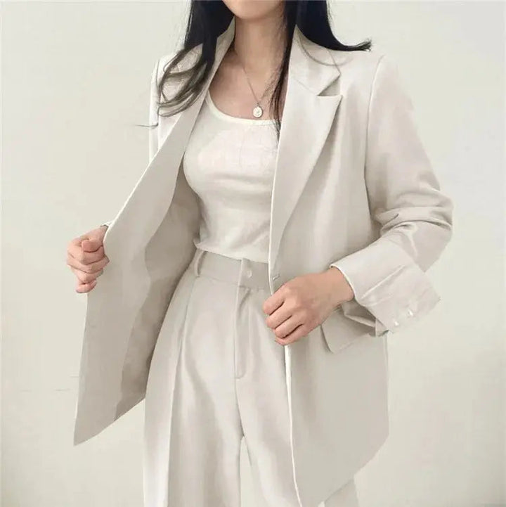 Katherine Essential Tailored Blazer & Wide-Leg Trouser Set