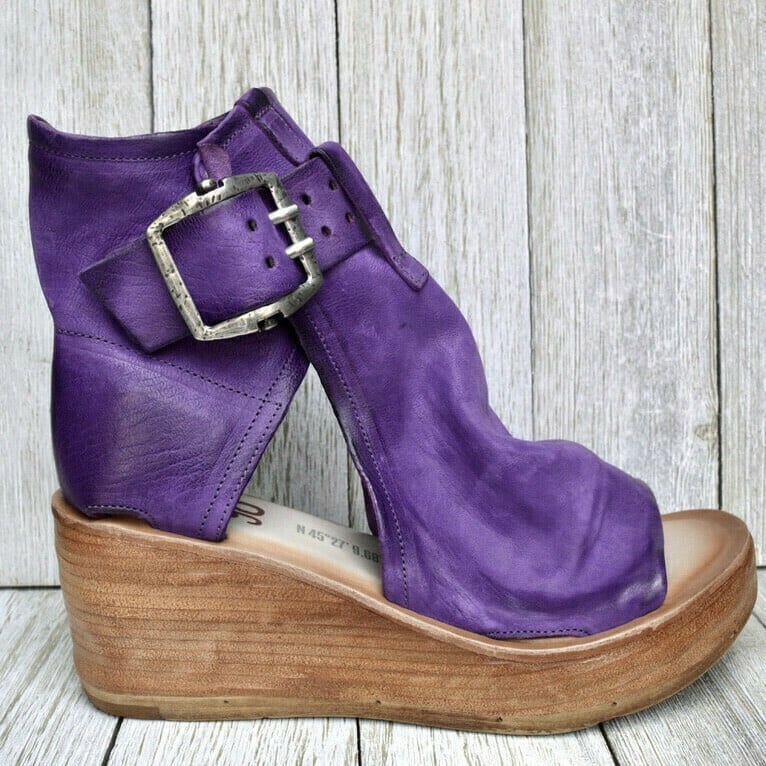 Dawn Sierra Buckle Wedge Booties