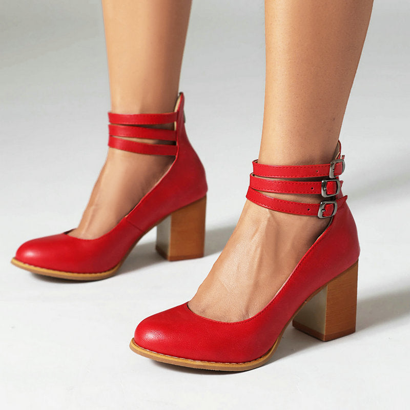 Casilda Aspen Strap Block Heel Booties