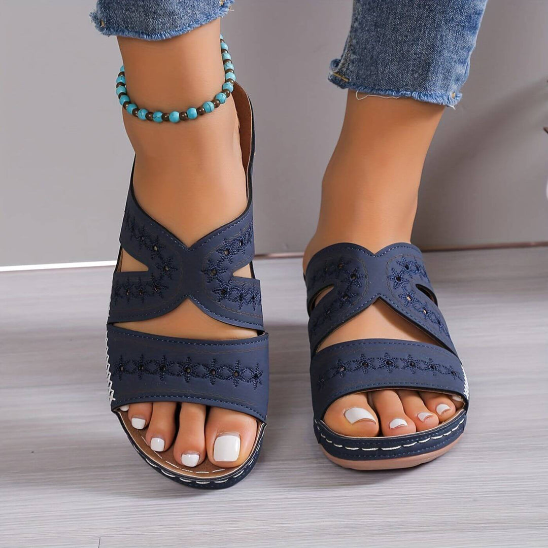 Soleva Embroidered Comfort Slides