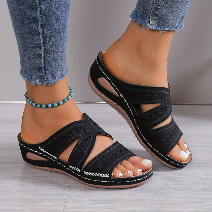 Soleva Embroidered Comfort Slides