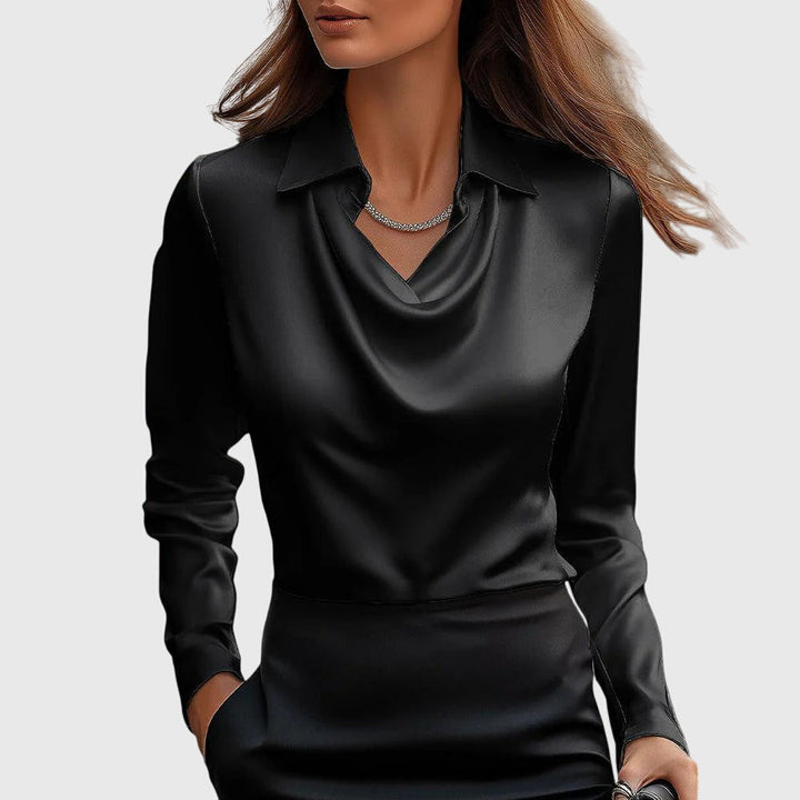 Tumi Draped Cowl Neck Blouse