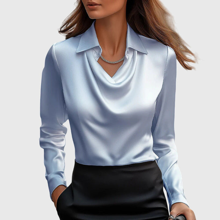 Tumi Draped Cowl Neck Blouse