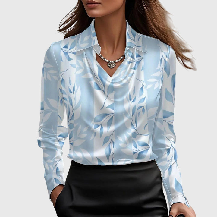 Tumi Draped Cowl Neck Blouse