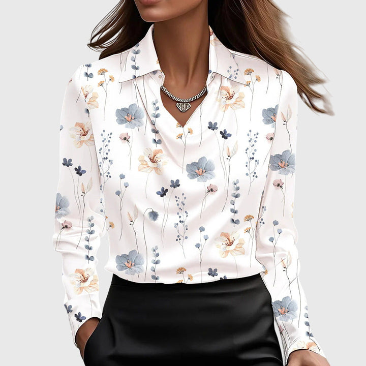 Tumi Draped Cowl Neck Blouse