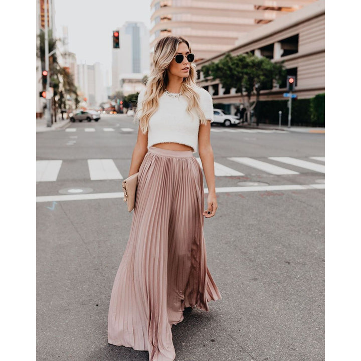 Abnia Pleated Maxi Skirt