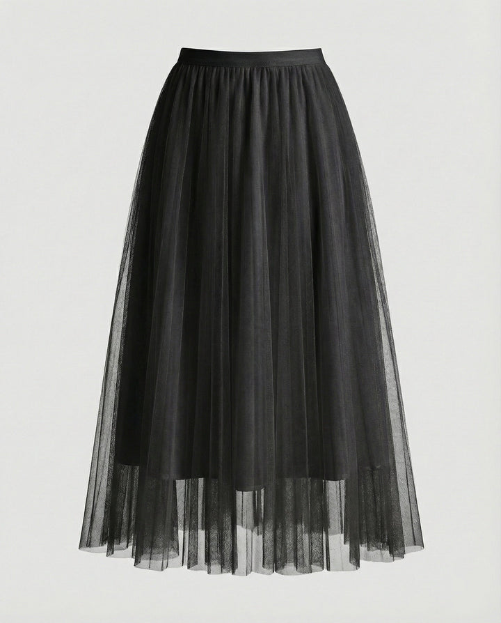Abrose Layered Tulle Maxi Skirt