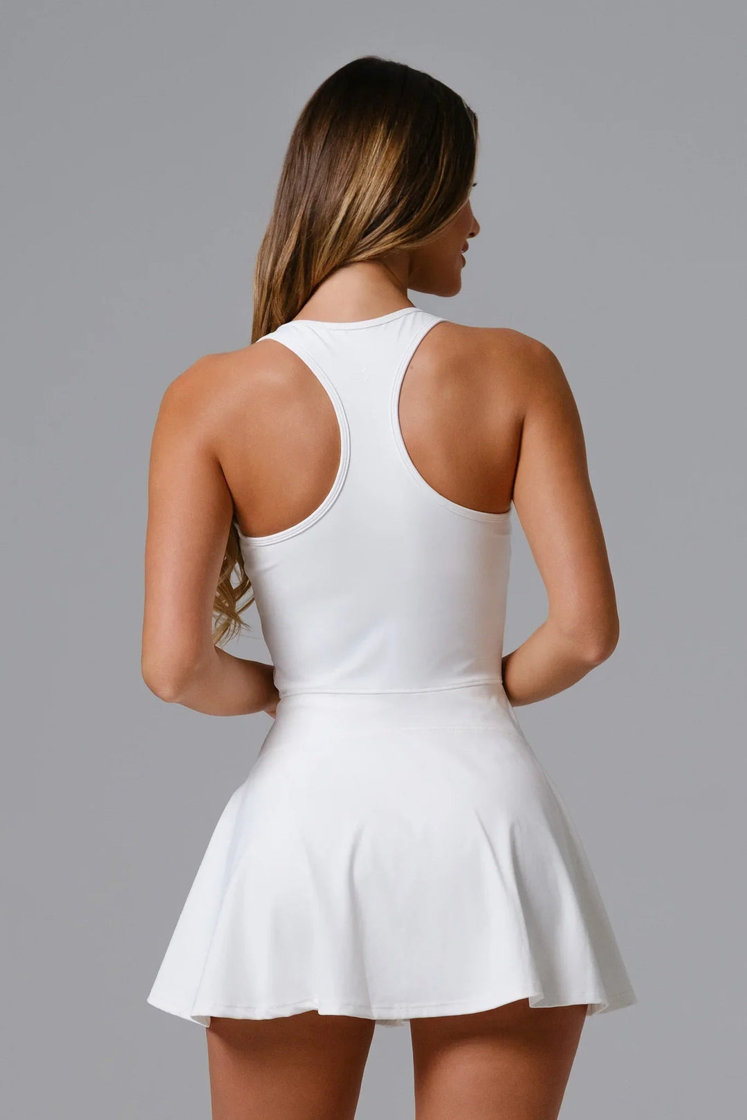 Aviary Zip Front Fit and Flare Mini Dress