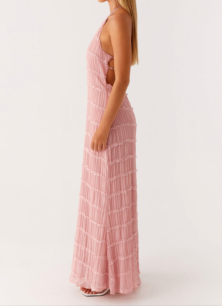 Jolene Lumière Halter Maxi Dress