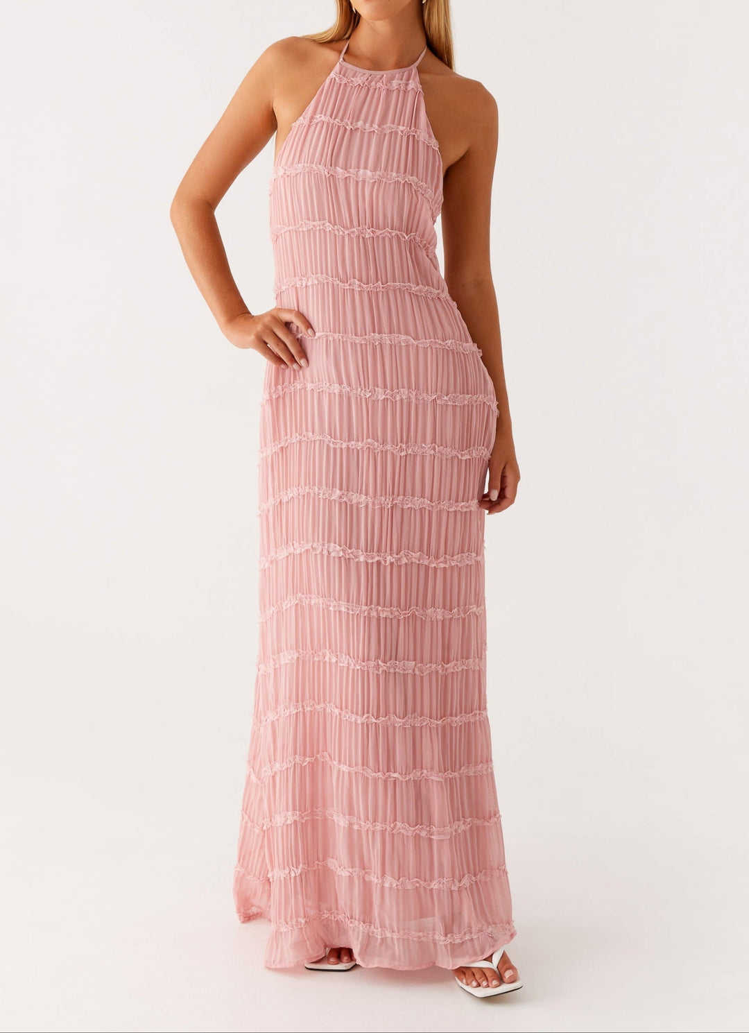 Jolene Lumière Halter Maxi Dress