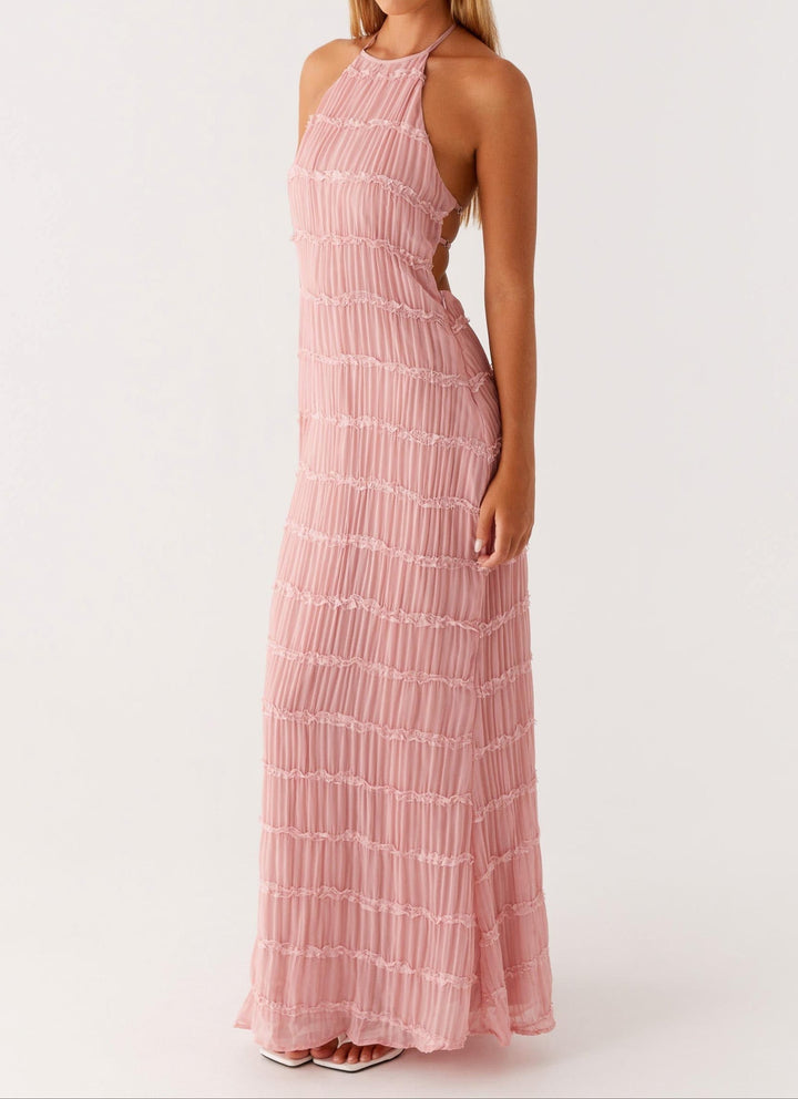 Jolene Lumière Halter Maxi Dress