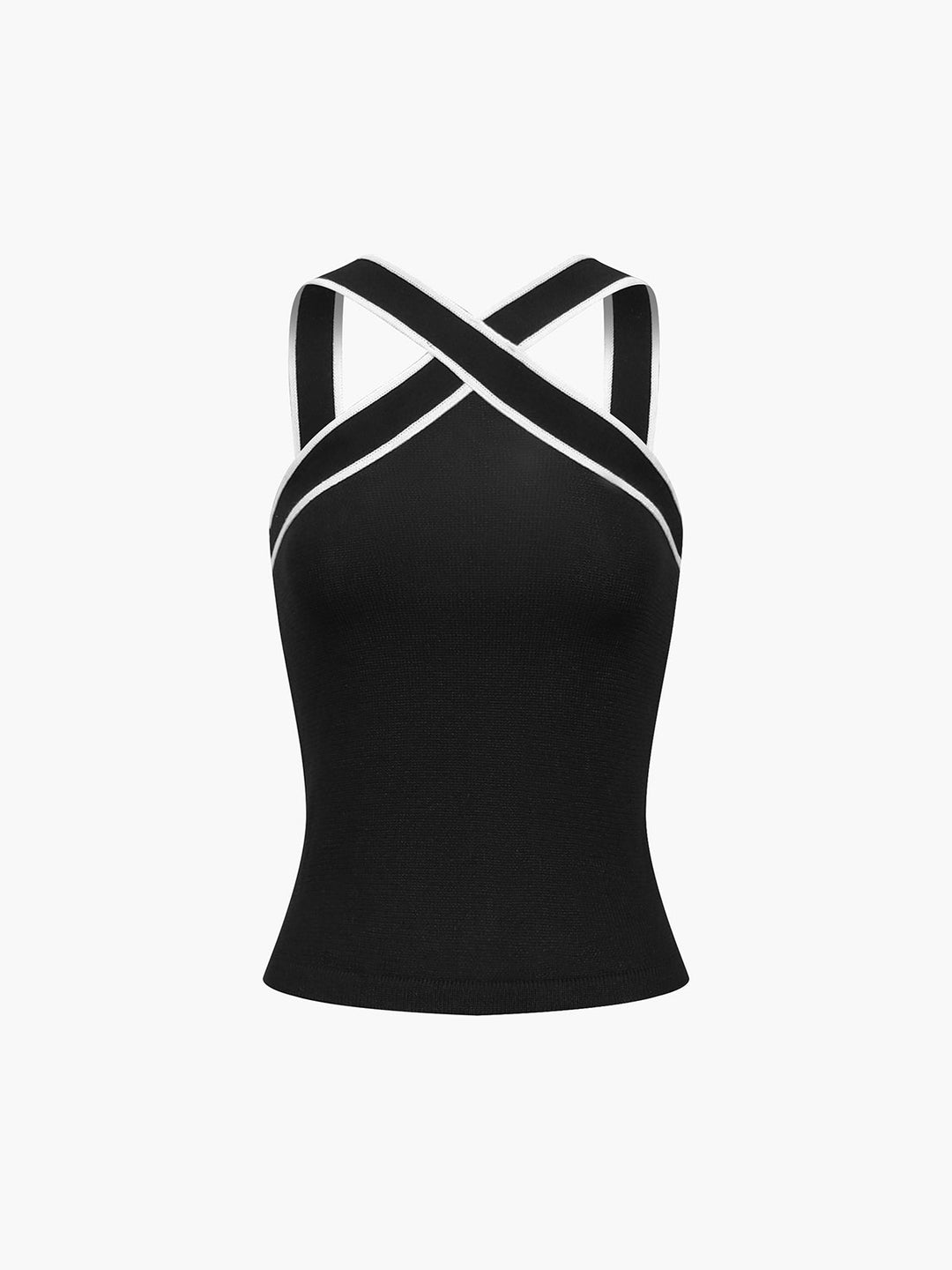 Natalie Contrast Trim Strap Knit Top