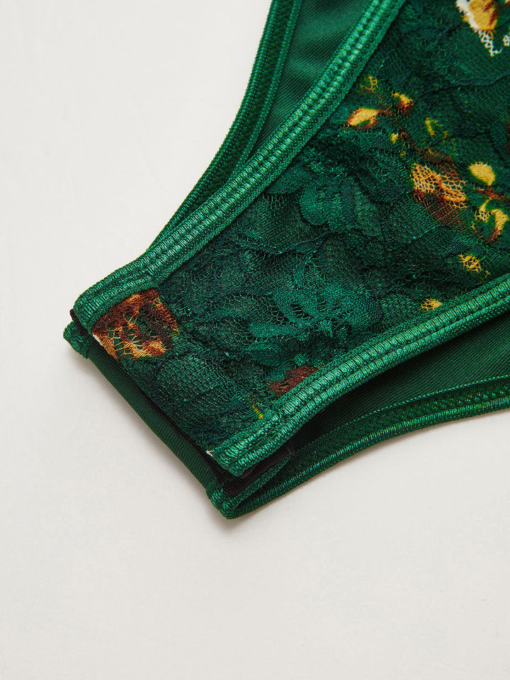 Lucia Floral Embroidered Corset Bodysuit